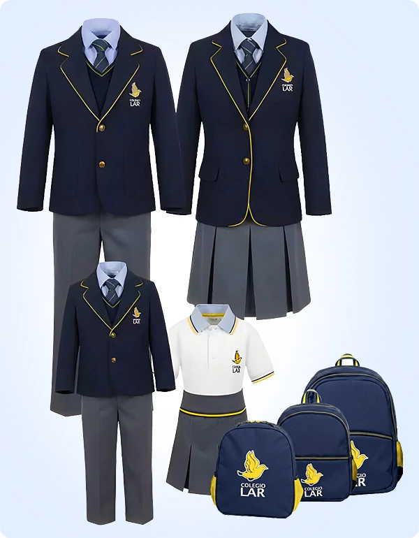 Composición del uniforme escolar del Colegio LAR
